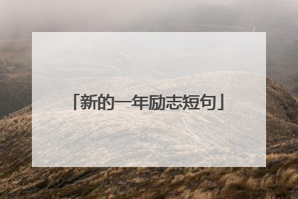 新的一年励志短句