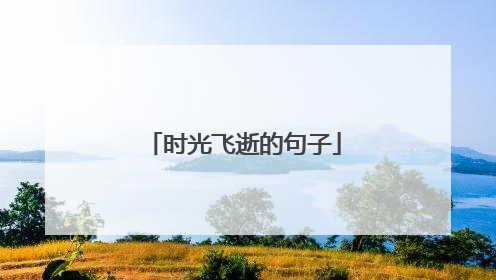 时光飞逝的句子