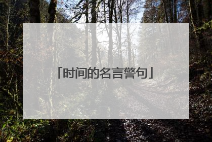 时间的名言警句