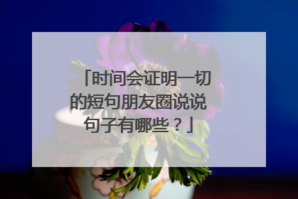 时间会证明一切的短句朋友圈说说句子有哪些?