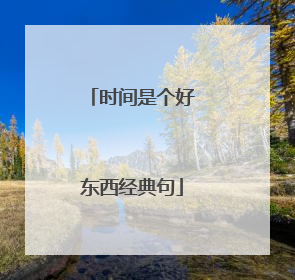 时间是个好东西经典句