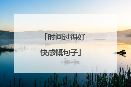 时间过得好快感慨句子