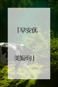 早安优美短句