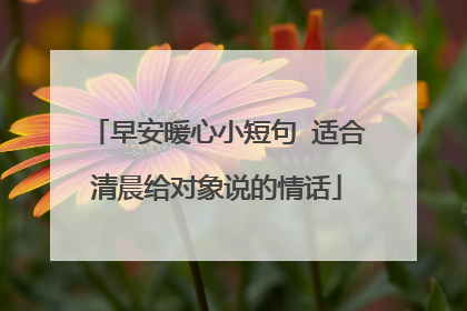 早安暖心小短句 适合清晨给对象说的情话