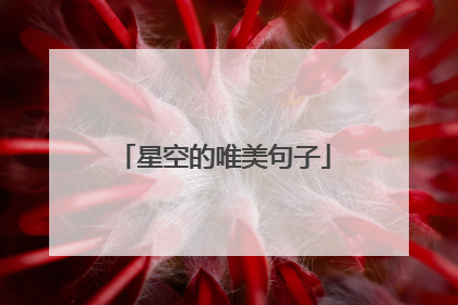 星空的唯美句子