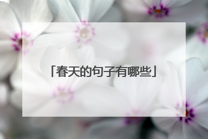 春天的句子有哪些