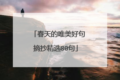 春天的唯美好句摘抄精选80句