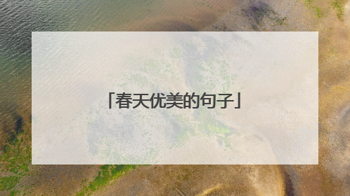 春天优美的句子