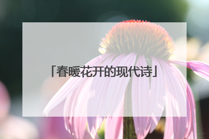 春暖花开的现代诗