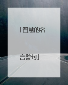 智慧的名言警句