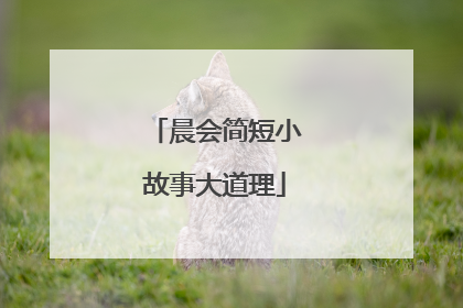 晨会简短小故事大道理
