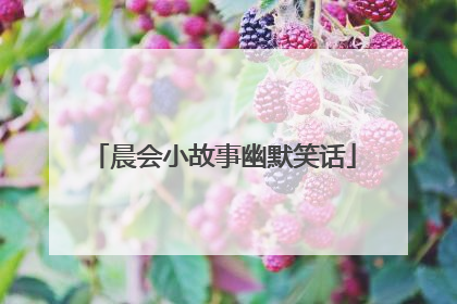 晨会小故事幽默笑话