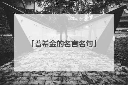 普希金的名言名句