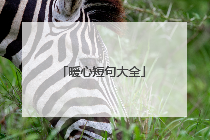 暖心短句大全