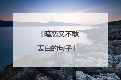 暗恋又不敢表白的句子