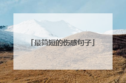 最简短的伤感句子