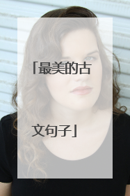 最美的古文句子
