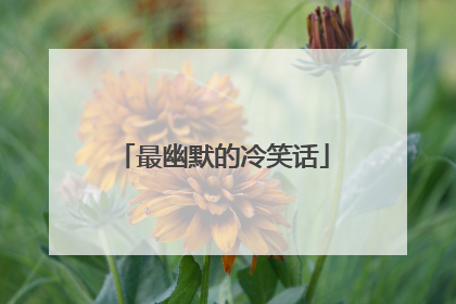 最幽默的冷笑话