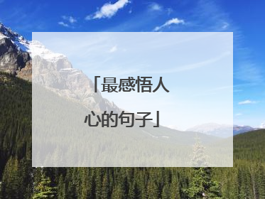 最感悟人心的句子