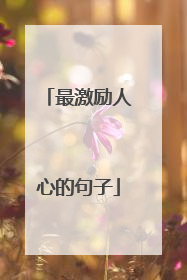 最激励人心的句子