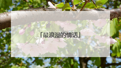 最浪漫的情话