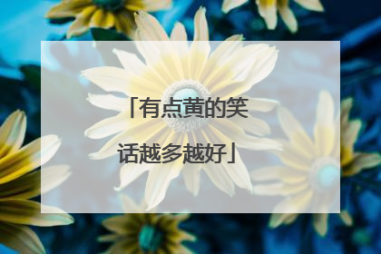 有点黄的笑话越多越好