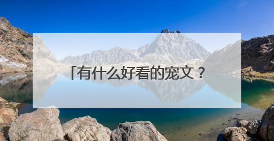 有什么好看的宠文???一定要宠啊!