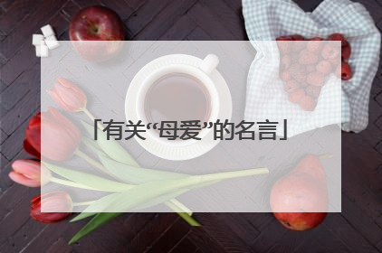 有关“母爱”的名言