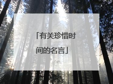有关珍惜时间的名言