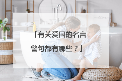 有关爱国的名言警句都有哪些?
