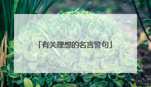 有关理想的名言警句