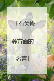 有关修养方面的名言