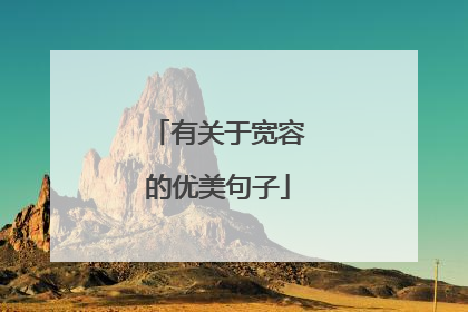 有关于宽容的优美句子