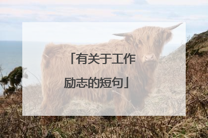 有关于工作励志的短句