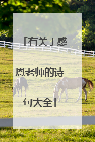 有关于感恩老师的诗句大全
