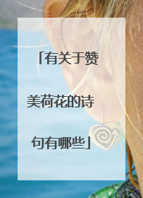 有关于赞美荷花的诗句有哪些