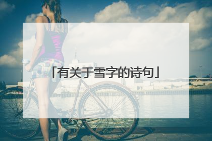 有关于雪字的诗句