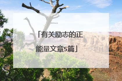 有关励志的正能量文章5篇