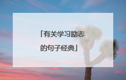有关学习励志的句子经典