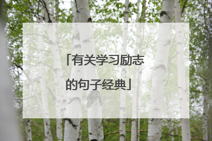 有关学习励志的句子经典