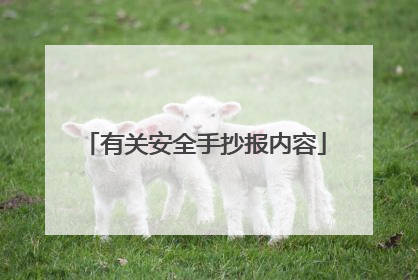 有关安全手抄报内容