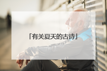 有关夏天的古诗