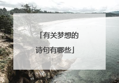 有关梦想的诗句有哪些