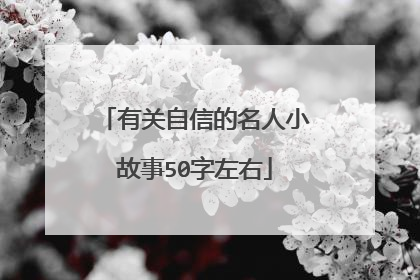 有关自信的名人小故事50字左右
