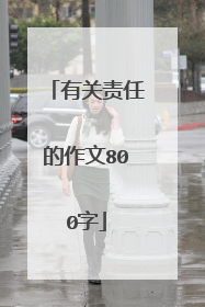 有关责任的作文800字