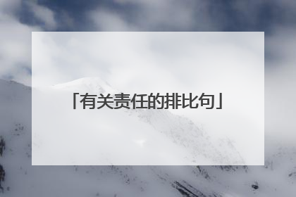 有关责任的排比句