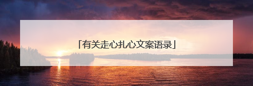 有关走心扎心文案语录