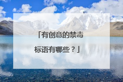 有创意的禁毒标语有哪些?