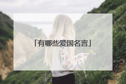 有哪些爱国名言