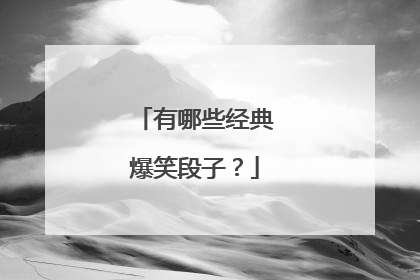有哪些经典爆笑段子?